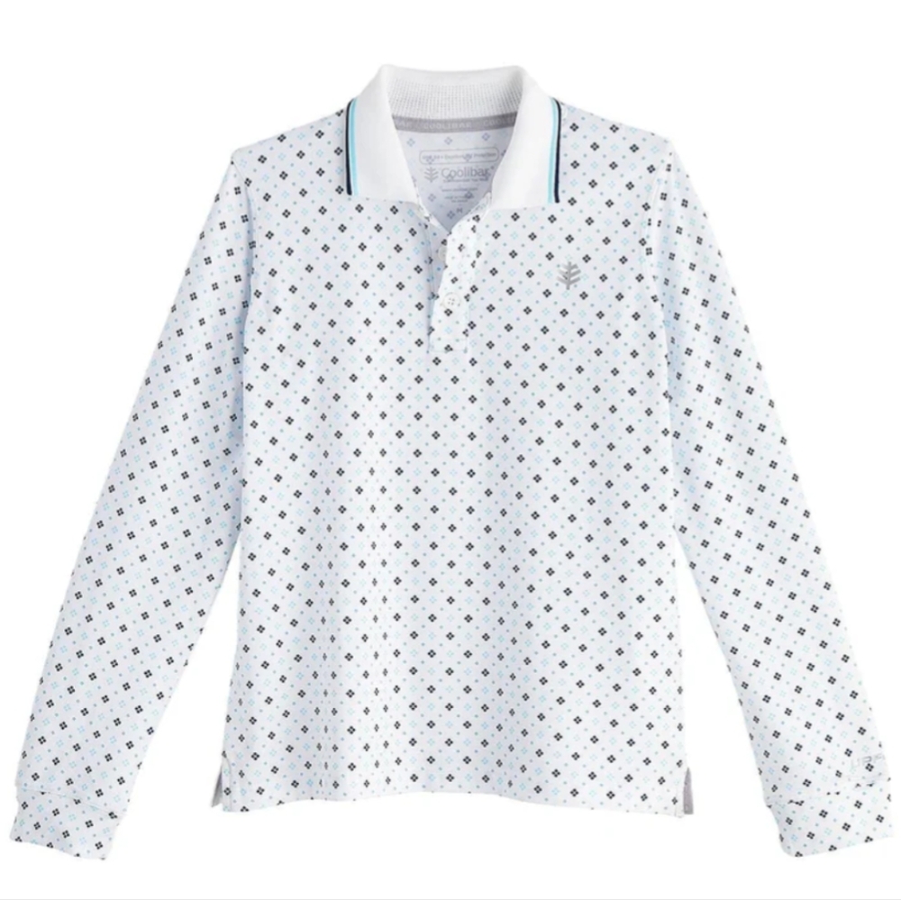 COOLIBAR Kid’s Erodym Long Sleeve Golf Polo, Size M (8Y+)